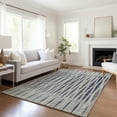 thumbnail image 6 of Addison Rugs Mayfield Washable Transitional Textured Stripes Ocean Rectangle Rug, 8' x 10', 6 of 6