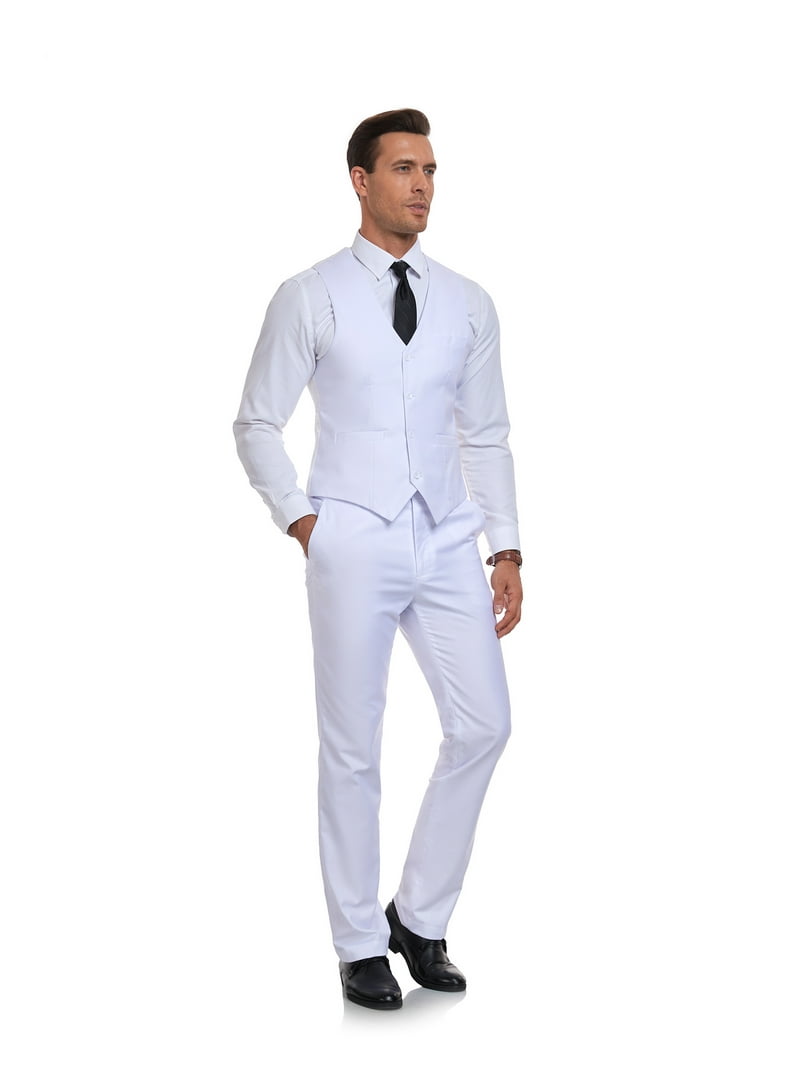 THE SUIT COMPANY／WHITE THE SUIT COMPANY Suitmeister Solid White 2 Piece Suit + Tie | Belk