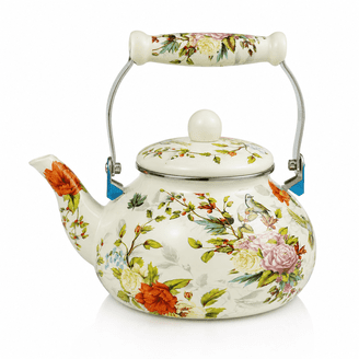 The Pioneer Woman Breezy Blossom Enamel On Steel 1.9-Quart Tea