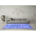 thumbnail image 3 of Ahgly Company Indoor Square Oriental Blue Industrial Area Rugs, 8' Square, 3 of 4