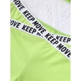 thumbnail image 5 of TTAO Girls Sports Bottoms V-front Elastic Waistband Boyshorts Gym Workout Exercise Boxer Shorts Fluorescent Green 8, 5 of 7