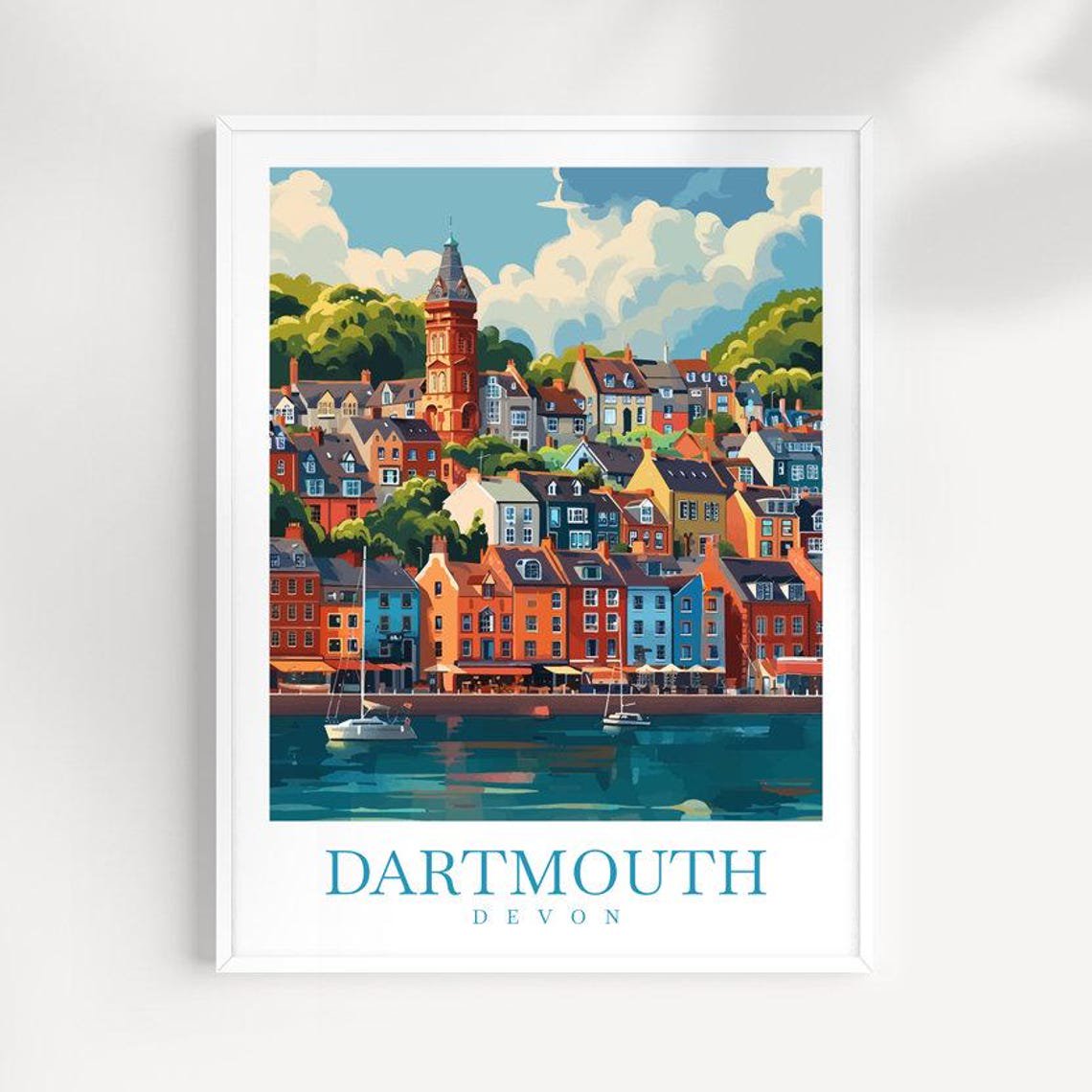 Dartmouth England Wall Art Print Devon Travel Decor Unframed Paper Print