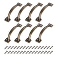 thumbnail image 1 of Mango de puerta de 8 piezas de 5 pulgadas con tornillo para armario de cocina, bronce, bronce 6", 1 of 6