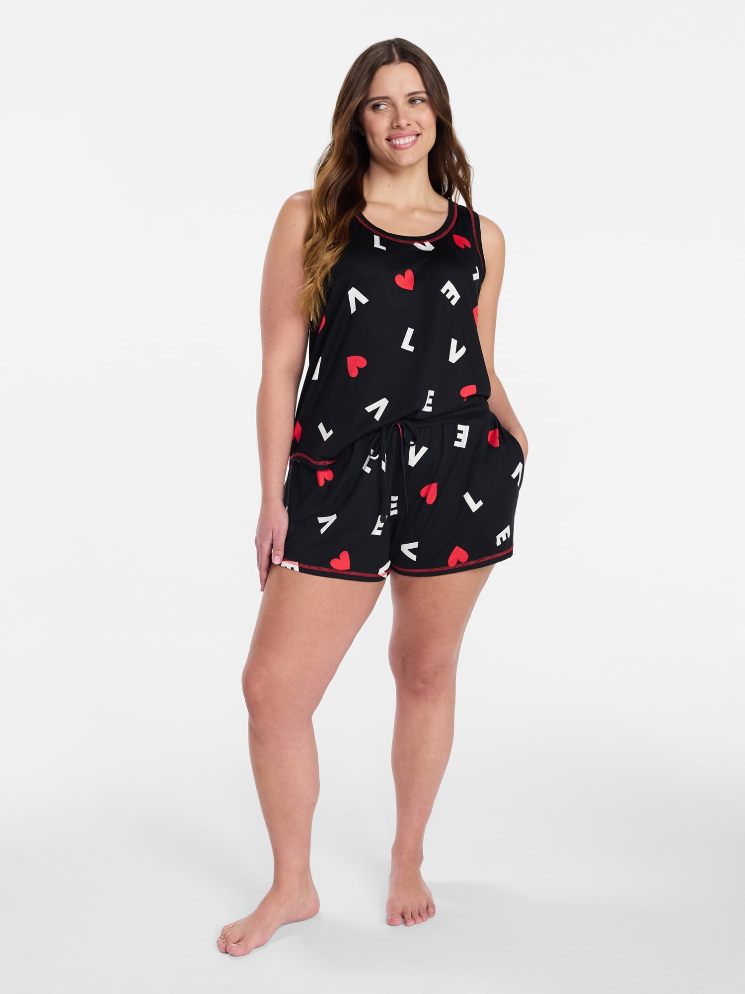 Joyspun Women's Cozy Lounge Collection Hacci Knit Sleep Tank Top, Sizes XS-3X