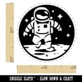 thumbnail image 2 of Astronaut In Space on the Moon Self-Inking Rubber Stamp Ink Stamper - Dry Pad (No Ink) - Mini 1/2 Inch, 2 of 7