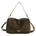 thumbnail image 3 of Bolso Bandolera Gran Capacidad para Mujer Gamuza Sintética A La (café), 3 of 8