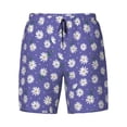 thumbnail image 4 of Lsque Mens Swim Trunks Daisies Flowers Pattern - Bathing Suit Compression Liner - Beach Swim Shorts Swimwear - (S-3XL) - Stretch Quick Dry -Large, 4 of 9