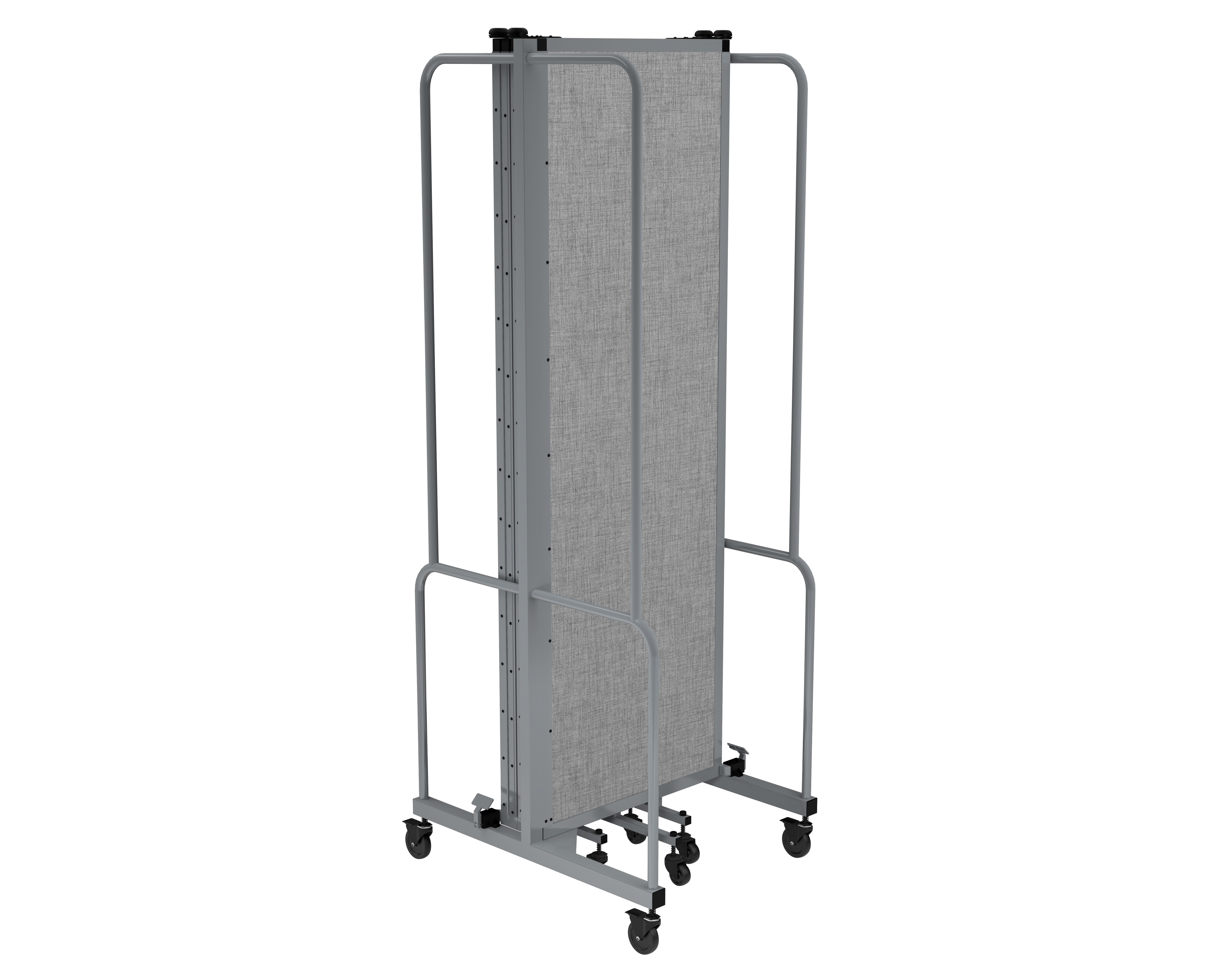 Hampden Furnishings Otis Collection Portable Room Divider, 5 Grey Panels, Grey Frame