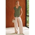 thumbnail image 4 of Arach&Cloz Women's Wool Blend Sweater Vest V Neck Button Down Cardigan Business Casual Tops 2026, 4 of 5