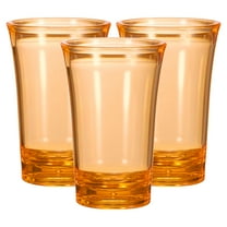 Uxcell 3pcs Shot Glasses 1.2oz Polystyrene Shot Glasses Ombre Multicolored Shot Glasses Bulk for Cocktail Round Shot Glasses Spirits Liquors, Orange