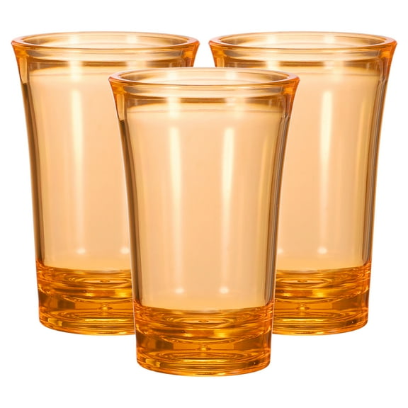 Uxcell 3pcs Shot Glasses 1.2oz Polystyrene Shot Glasses Ombre Multicolored Shot Glasses Bulk for Cocktail Round Shot Glasses Spirits Liquors, Orange