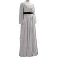 thumbnail image 4 of Womens Renaissance Medieval Peasant Dress Empire Waist Regency Era Ball Gown, 4 of 5