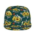 thumbnail image 2 of Fotbe Sunflowers Flat Bill Visor Cap Classic Snapback Hat Polyester Foam Trucker Hat Trucker Cap Adjustable Baseball Cap, 2 of 9