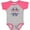 Heather and Hot Pink, variant on Inktastic America Est 1776 4th of July Boys or Girls Baby Bodysuit
