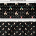 thumbnail image 2 of Soimoi Black Cotton Poplin Fabric Tent & Arrow Tribal Print Fabric by Yard 56 Inch Wide, 2 of 7