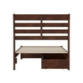 thumbnail image 3 of Emelie Twin XL Wood Platform Bed with Panel Footboard & Drawers in Walnut, 3 of 5