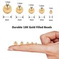 thumbnail image 2 of 500 Cuentas Espaciadoras Rellenas de , Cuentas Redondas para Pulsera, Cuentas de Latón de Metal Liso Sin Costuras, para Joyería de Pulsera de Collar DIY, 2 of 7