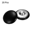 thumbnail image 3 of Uxcell 20Pcs Leather Covered Button Metal Round Sewing Buttons Black, 3 of 7