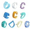 thumbnail image 1 of De Anillos De Aleación, Anillo Colorido, Anillo Pintado Irregular, Anillos Retro A La Moda, Anillo Grueso Apilable Para Mujeres Y Niñas 10 Uds Eigraketly AP005774-00, 1 of 6