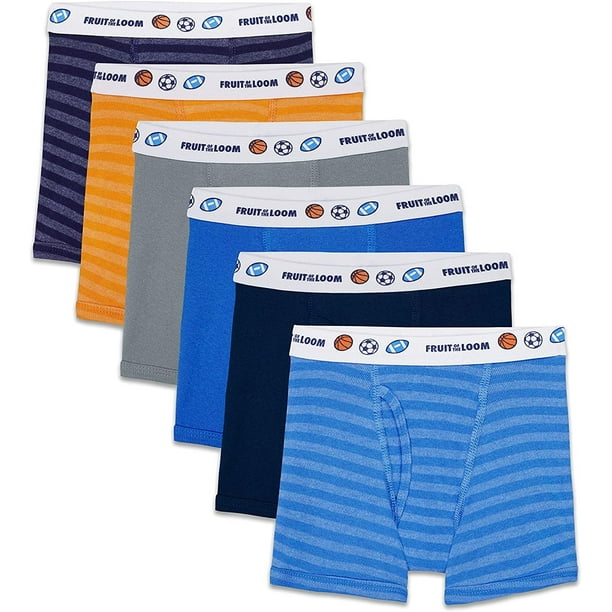 Fruit of the Loom Fruit of the Loom Toddler Boys' Boxer Briefs (Assorted), Cotton6 Pack