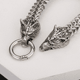 thumbnail image 4 of Hip Hop Blanc Bracelet en Acier Titane Chaîne Animale, 8,2", 4 of 4