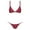 Wine Red#9527, variant on BOOMNY Womens Bikini Sets 2 Peice Swimsuit For Women Solid Color Swimwear Spaghetti Straps Low Rise Cozy Soft Bathing Suits