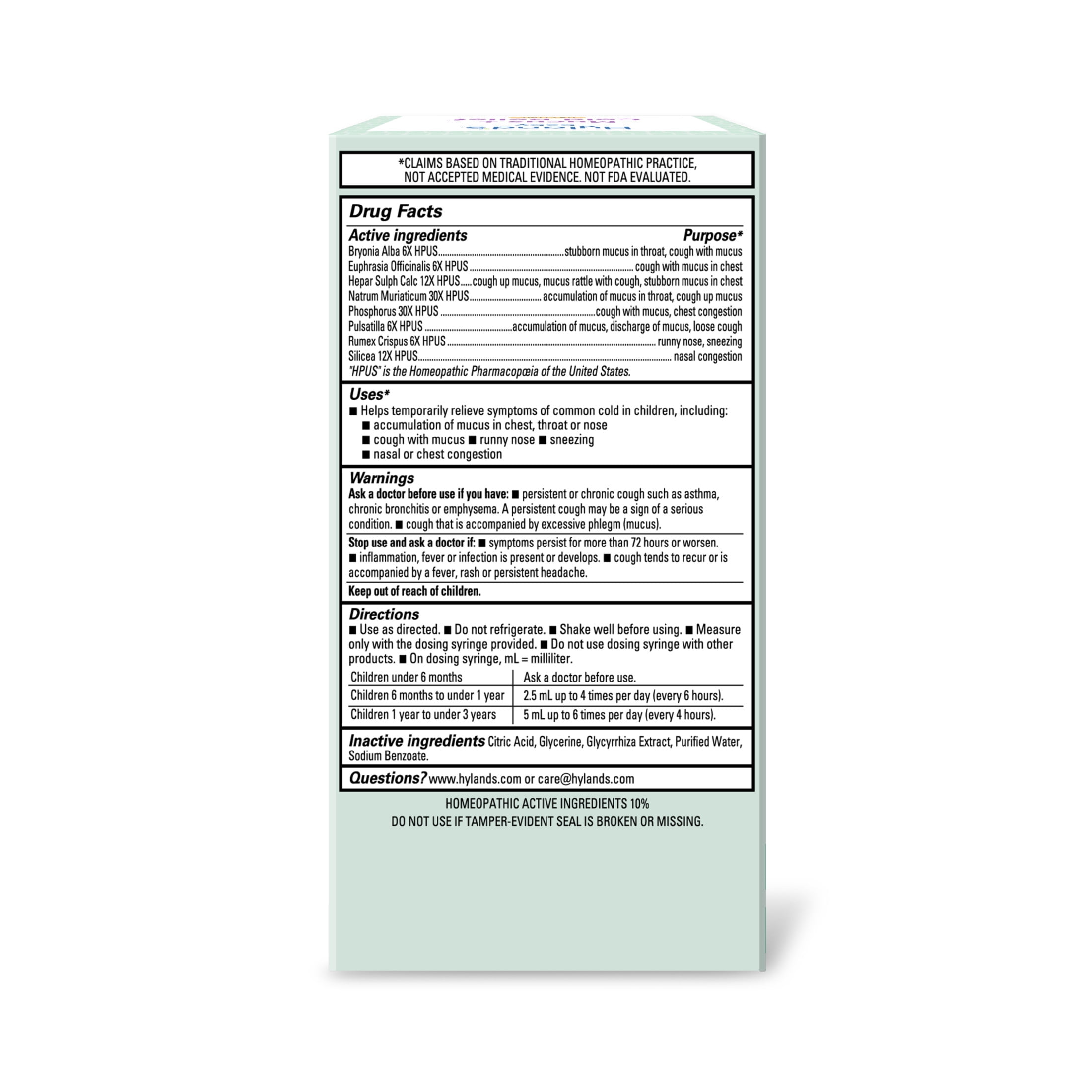 (3 pack) Hyland's Baby Mucus + Cold Relief, Ages 6+ Months, Daytime, 4 fl oz