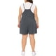 thumbnail image 3 of FAB CURVES Mono de talla grande para mujeres 2025 Verano Casual Sin mangas Tirantes de espagueti Pantalones cortos Overalls Jumpsuit 1X Gris, 3 of 6
