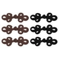 thumbnail image 1 of Uxcell 6 Pcs Botones de Nudos Chinos para Cierre de Costuras y Capas, Café Oscuro/Negro, 1 of 7