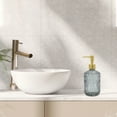 thumbnail image 2 of Unique Bargains 1 Pc Round Bottom Bamboo Grain Soap Dispenser 13.53oz Gray Gold Tone, 2 of 6