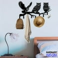 thumbnail image 2 of Handmadetneonsign Owl On Branch Coat Rack Wall Hanger, Owl Metal Wall Hooks, Nature Animal Keys Holder Home Decor 75150, 2 of 5
