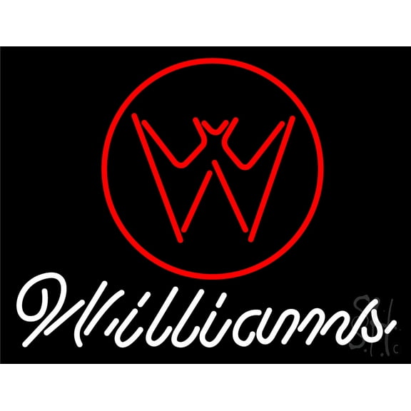 Williams LED Neon Sign 15 x 19 - inches, Clear Edge Cut Acrylic Backing, with Dimmer - Bright and Premium built indoor LED Neon Sign for Bar decor.