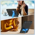 thumbnail image 4 of BMOUO Case for All-New Amazon Fire HD 10 Tablet (13th Generation 10.1", 2023 Release), Layer Duty Shockproof Rugged Case with Kickstand, Black+Blue, 4 of 7