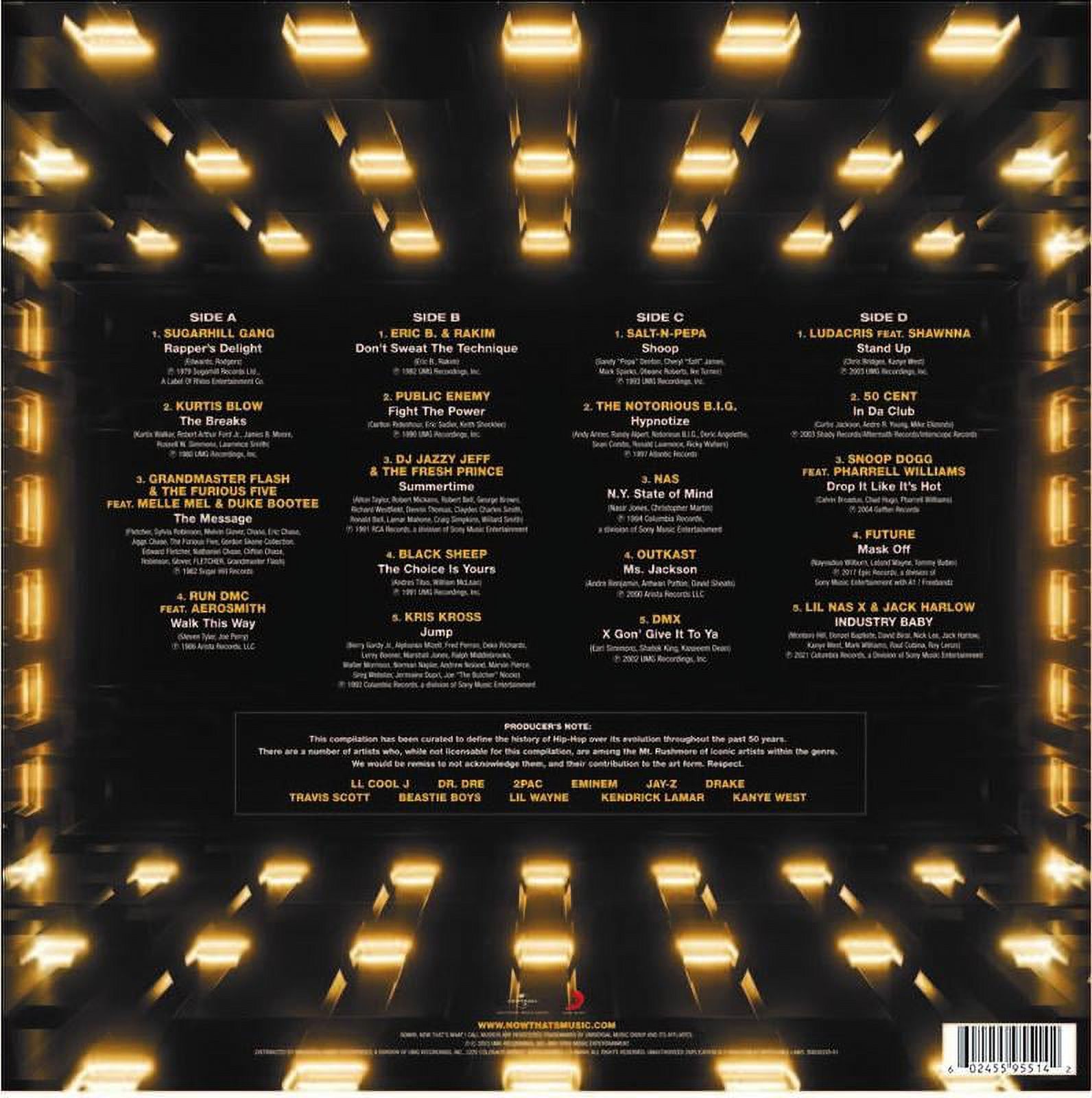 NOW Hip-Hop 50th Anniversary (Walmart Exclusive Translucent Black Ice Vinyl) - Hip-Hop 2 LP - image 3 of 5