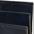 thumbnail image 4 of DecMode 22" Dark Blue Leather 3 Slot Magazine Holder with Metal Stand, 4 of 9