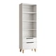 thumbnail image 1 of Ilios Innova | Librero Organizador Blanco 60 cm con Cajones, Diseño Minimalista con Repisas y Almacenamiento Funcional para Sala, Recámara u Oficina, 1 of 9