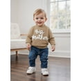 thumbnail image 5 of BemeyourBBs Boy Fall Sweater Letter Embroidered Crewneck Long Sleeve Pullover, 5 of 9