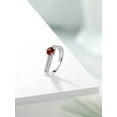 thumbnail image 4 of Gem Stone King 1.38 Ct Round Red Garnet 925 Sterling Silver Ring, 4 of 4