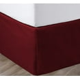 thumbnail image 1 of SGI Bedding 11 Inch Pleated Bed Skirt | Microfiber Bed Skirt | Fade Resistant, Wrinkle Free, Anti-static, Decorative, Extra Storage Space, Clutter-Free | California King, Burgundy, 1 of 5