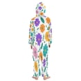 thumbnail image 3 of Vzayyk 4T-14Y Size Aviliable Cozy One-Piece Footless Sleeper Pajama White Background Floral, 3 of 8