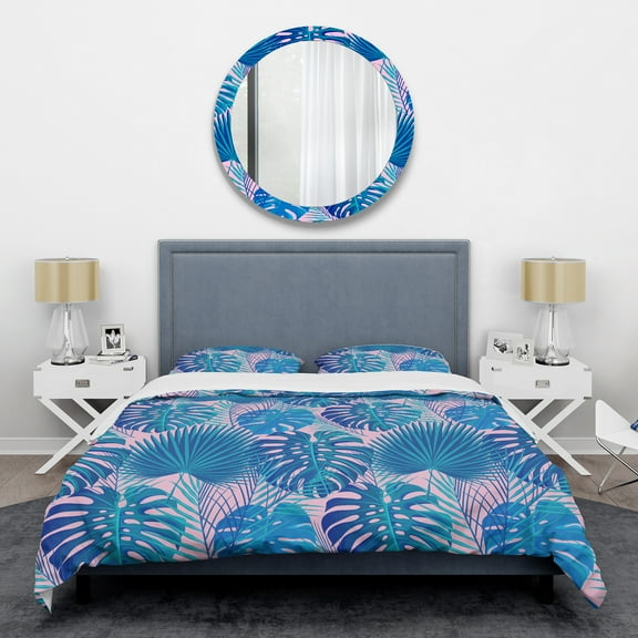 Designart 'Retro Floral Pattern X' Mid-Century Modern Duvet Cover Set