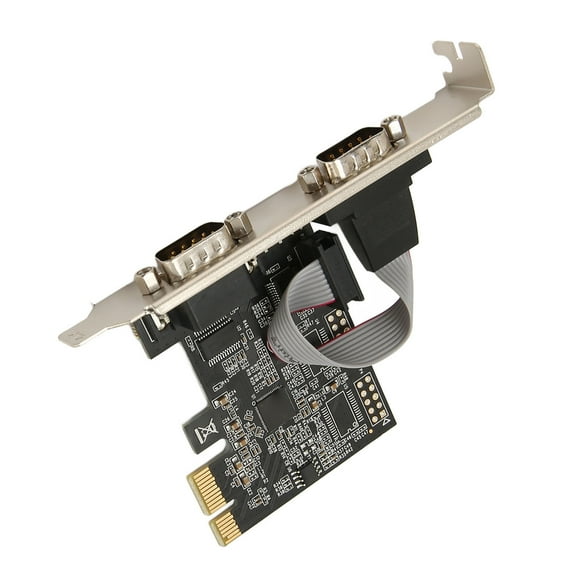 PCIe Serial Expansion Card, 2 Port Seamless Connection Practical PCI Express RS 232 DB9 Serial Port Card for POS System for