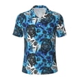 thumbnail image 2 of Daiia Turtle，Shell Algae Starfish Coral Pattern Men’s Polo Shirts,Solid Deck Shirt,Classic Fit, Breathable Cotton Polo for Casual and Sport Wear-, 2 of 7