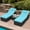 Blue, with Pillows, variant on Segmart Outdoor Patio Lounge Furniture Set, 3 Pieces Adjustable Wicker Chaise Chairs with 2 Pillows, Poolside Folding Chaise Lounge Set with Cushions and Coffee Table, SS2111
