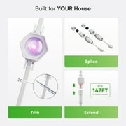 Nanoleaf Essentials Matter Smart Multicolor Permanent Outdoor Lights (49ft) – Plug-in Rgbicw LED Pucks