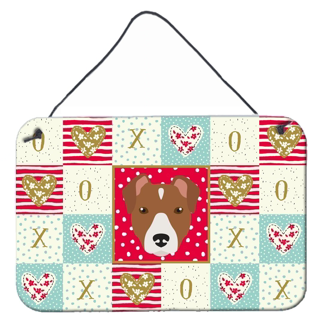 Carolines Treasures CK5232DS812 Rat Terrier Love Wall or Door Hanging Prints 8x12 multicolor