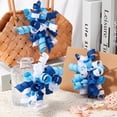 thumbnail image 3 of 8Pcs Blue Curly Gift Curly Ribbon Bows 4 Inch Polyester Royal Blue Self Adhesive Wrapping Twist Tie Grosgrain Ribbons Decor DIY, 3 of 9
