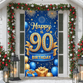 thumbnail image 6 of Golden Design Happy 90th Banner Blue Background 90th Birthday Display Fireworks Decor Star Pattern Birthday Backdrop for 90th Birthday Party Senior Anniversary Family Celebration, 6 of 9