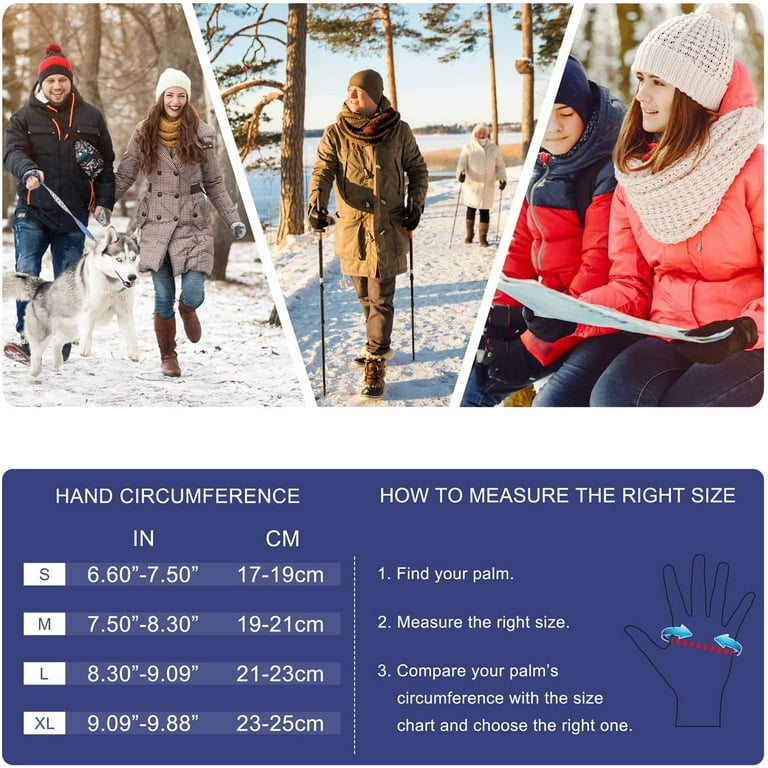 Suit for Women Working Men Glove Driving Warm Work Cycling 102 Freezer Screen Cold Winter Weather Running Gloves SIMARI Gloves Gloves Hiking Touch