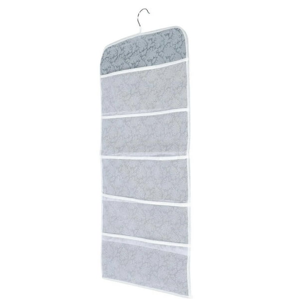 Wardrobe Hanging Storage Bag Double-Side Bras Pocket Organizer Dormitory Underwear Bra Socks 86x40cm Moisture-Resistant 1Set